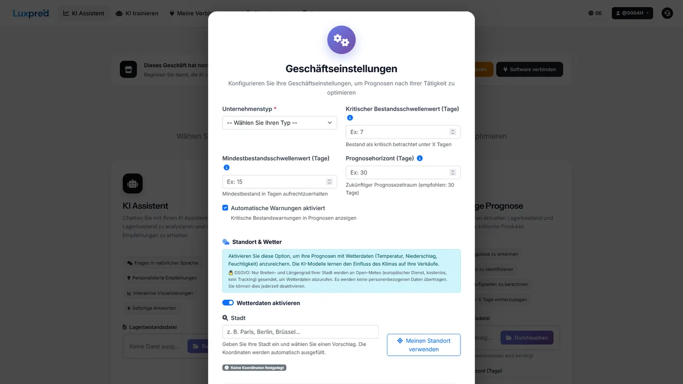 Erstkonfiguration